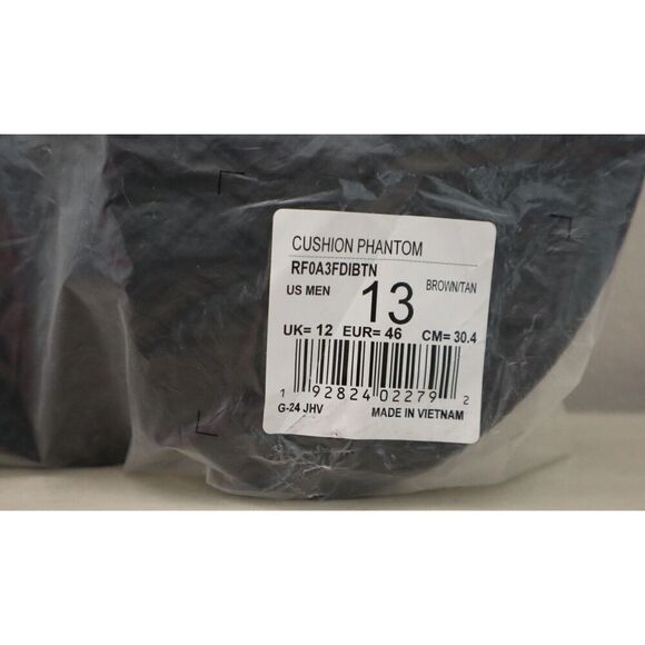 Reef RF0A3FDIBTN Men's 13 Brown/Tan PU Leather Cushion Bounce Phantom Flip-Flops - Picture 12 of 12